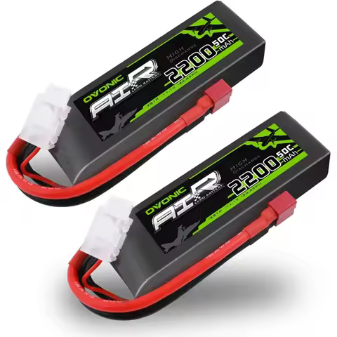 OVONIC 3S Lipo Battery 50C 2200mAh 11.1V Lipo Battery with Dean-Style T Connector for RC Airplane Qu
