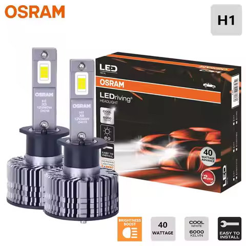 OSRAM LED XLZ 40W H1 12V LEDriving Super Bright Cars Headlight 6000K White LED Upgarde Lamps(1Twin)