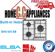 ELBA EHS 635 SB BUILD-IN HOB | 60 cm |3 burner| s/steel | battery ignition | wok stand |