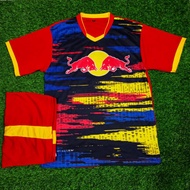 MERAH Non APPAREL PLAIN PRINTING JERSEY 2021 2022 RB LEIPZIG AWAY FOOTBALL JERSEY MODEL RED YELLOW