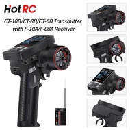 HOTRC CT-10B/CT-8B/CT-6B Transmitter with F-10A/F-08A Receiver 2.4Ghz Color Screen Radio Remote Cont