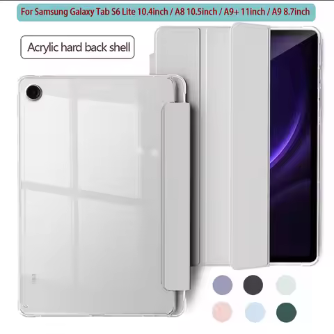 For Samsung Galaxy Tab S6 Lite 10.4" A9 Plus 11" Case with Pen Holder PU Leather Cover for Galaxy Ta