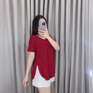 Plain V-Neck Spandex Rayon T-Shirt Women's Plain V-Neck T-Shirt/