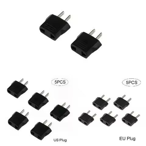 5Pcs 110V To 220V Conversion Adapter Plugs Travel Adapter Converter
