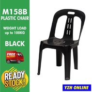 [Free Delivery] Kerusi Plastik Hitam Kanopi Plastic Chair Black Economy M158B Black Chair Kerusi Sewa