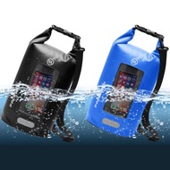 Pacearth 10L Waterproof Backpack Mobile Phone Touchscreen Friendly Window Reflective Cylindrical Sho