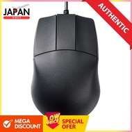 ELECOM Mouse, wired, M size, 3 buttons, wheel-less, for CAD, symmetrical, 600/1200 count, 2-step adj