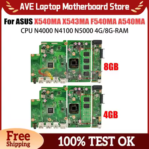 X540MB Mainboard For ASUS X540M A540M X540MB X540MA Laptop Motherboard With N5000 N4000 920MX 8GB 4G
