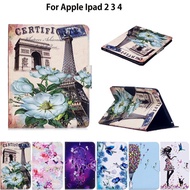 Tablet Case For Apple ipad 2 3 4 Cover For iPad4 iPad3 iPad2 Smart Cover Fashion Girl Cat Flip Stand