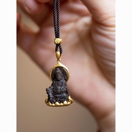God of Wealth Pendant Guanyin Portable Meaning Buddha Pendant Amulet Necklace Lucky Fortune High-End