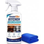 GreasekillerSprayGrillCleaner,(300ml/10.58fl.oz)GreasekillerBBQSprayKitchenDegreaserSprayFast-Acting