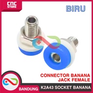 2mm panel banana socket teaching instrument test insulation K2A43 socket - biru