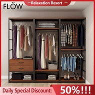 Open Wardrobe Combined Type Wardrobe Waterproof Large Capacity Wardrobe Cabinet Open Concept Wardrob