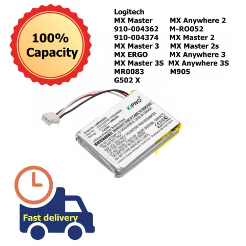 KIPNO 3.7V 600mAh Mouse Battery L/N: 1412 for Logitech MX Master MX Anywhere 2 MX Master 2 3 MX Anyw