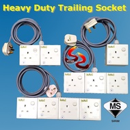 2 Meters Multi Way Heavy Duty Trailing Power Extension Socket Cable Set 1GANG / 2GANG / 3GANG / 4GAN