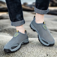 Ready Stock Large Size 39-48 Four-Color Outdoor Hiking Shoes Wading Shoes Breathable Mesh Shoes Ultra-Light Hiking Shoes Work Shoes Ultra-Light Flying Woven River-Up Shoes Hiking S