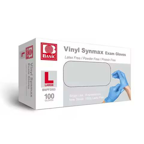 100Pcs Large Disposable Vinyl Gloves, Powder & Latex Free, Flexible Touchscreen Compatible for All P