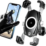 KEWIG Motorcycle Mobile Phone Holder, Bicycle Phone Holder, One Push, Automatic Locking and Unlockin