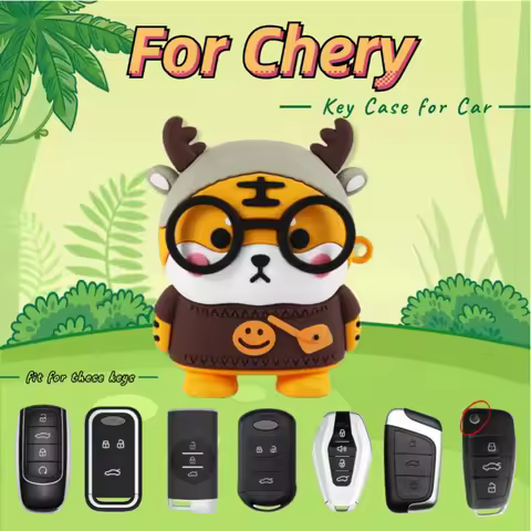 Cartoon car key covers For Chery Tiggo 7 Pro 8 4 3 2 5X Amulet Fora QQ Arrizo Fulwin T11 A1 A3 A5 Ca