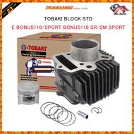 BLOCK TOBAKI E BONUS110/SPORT BONUS110 SR /SM SPORT (50MM)/53MM STD (BLOCK+PISTON+RING) KIT SET