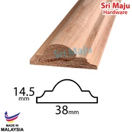 MAJU 1047 Real Wood Molding Wall Frame Skirting Wainscoting Chair Rail Wall Trim Kumai Bingkai Kayu Pintu Spin Decor