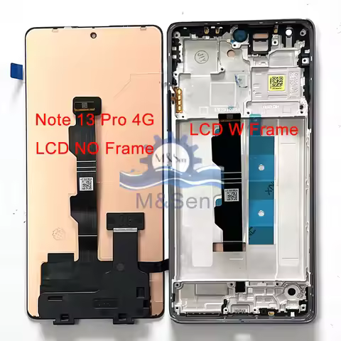 6.67'' Original For Xiaomi Poco M6 Pro 4G LCD Display Frame Touch Screen Panel For Redmi Note 13 Pro