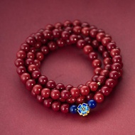 硃砂青金石14K包金佛珠手鍊 | 108念珠手鏈 | 925純銀鎏金化太歲