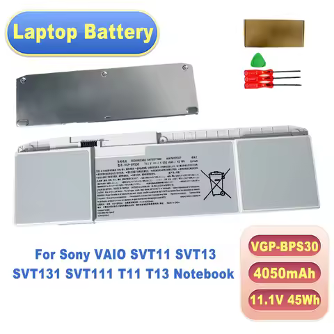 VGP-BPS30 11.1V 45Wh/4050mAh Laptop Battery for Sony VAIO SVT11 SVT13 SVT131 SVT111 T11 T13 Notebook