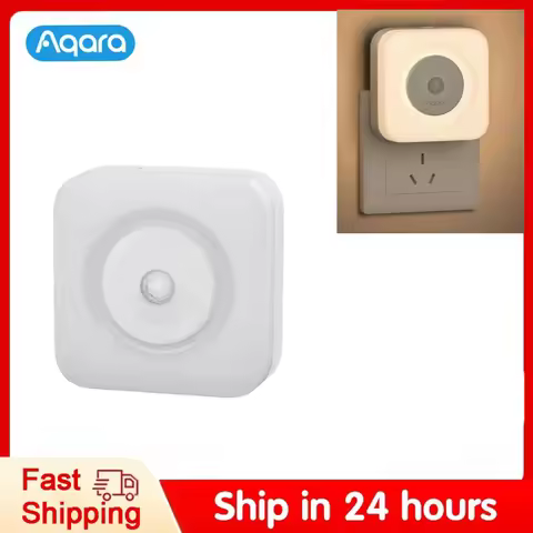 Aqara Human Body Sensor Lamp Plug-in Version LED Eye-Caring Light Dual Bedside lamp 3000K Soft Smart