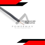 2 meters 22 solid wire black pure copper cable awg 22 AWG22 Gauge 22 jumper extension