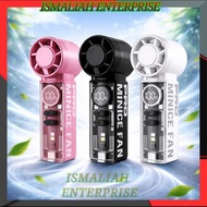 Kipas Mini Turbo 6000mAh Kipas Cas USB Type-C 199 Speed LED Display Angin Kuat & Portable Travel Fan