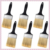 (QBEP) 3inch Flat Paint BrushesProfessional Paint Tools with Treated Plastic Handle for DIY PaintFur
