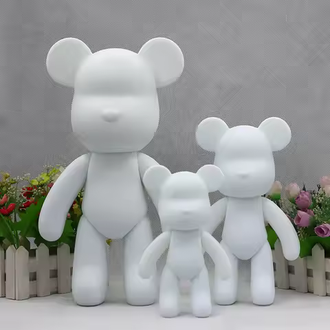 Home Decor Handmade diy Fluid Bear body White model violent bear painting Creative Bear gifts living