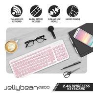 ♚✚┇ALCATROZ JellyBean A200 / A2000 Retro Style USB Wireless Keyboard Mouse Combo Set