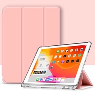 เคส iPad เคสไอแพด เคสซิลิโคนนิ่ม Case iPad mini 1 2 3 iPad mini 4 5 iPad 2 3 4  iPad gen7 gen8 gen9 10.2 iPad Air1 Air2 9.7 iPad Air4 10.9 ,Gen10 iPad 11Pro พร้อมช่องเสียบปากกา ฝาหลังใส พร้อมส่ง
