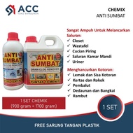 Chemix Anti Sumbat WC 1 Set (1700 gram+ 900 gram) / drain force