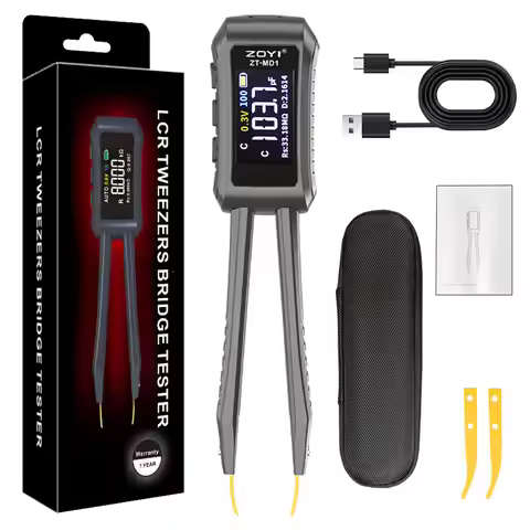ZOYI ZT-MD1 Digital Smart Tweezer LCR SMD ESR Tester Resistance Capacitance Inductance Continuity Di