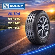 SUNNY Commercial Car Tire 185R14C, 195R14C, 195R15C 8ply with Free Tire Valve DOT 2025