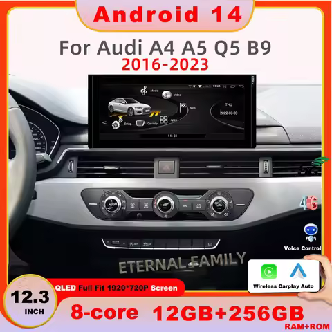 10.25" 12.3" Multimedia car radio For Audi A4 A5 Q5 B9 2016-2023 Multimedia Stereo auto car Android