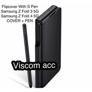 Flipcover With S Pen Samsung Z Fold 3 5G | Samsung Z Fold 4 5G + Pen Stylus Pen for Tablet