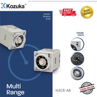KOZUKA MULTI RANGE TIMER 8 PIN 100-240VAC / DC12V-DC48V H3CR-A8