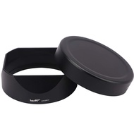 Haoge LH-OP17 Square Metal Lens Hood with Metal Cap Set for Olympus M.ZUIKO ED 17mm f1.2 25MM F1.2 P