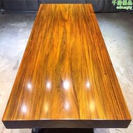 實木大板桌原木紅木茶桌奧坎黃花梨木餐桌辦公桌茶臺巴花大板