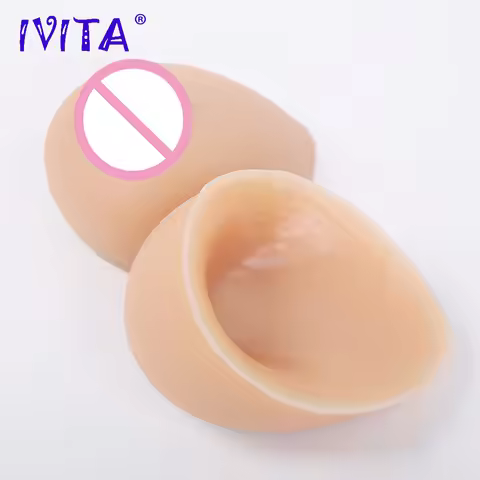 IVITA 1600g Artifical Silicone Breast Forms Fake Boobs Cup E for Crossdresser Transgender Shemale Ma