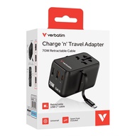(全新行貨旺角門市) Verbatim Charge ‘n’ Travel Adapter 70W with cable - 30184	