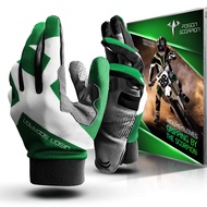 Motorcycle Gloves for Men Women Outdoor Sports Full Finger Green L fit Dirt Bike Motocross MX BMX MT