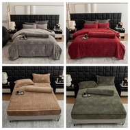 SOFT, WARM RABBIT FUR VELVET BEDDING SET