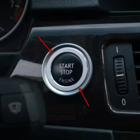 1PCS Start Stop Ignition Push Button Switch Cover For BMW 3 Series E90 E92 E93 Cars One-Key Engine R