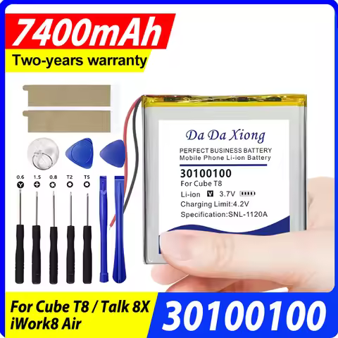 7400mAh 30100100 Brand-New Battery For Cube T8 / Talk 8X / iWork8 Air Tablet Digma irbis texet inner