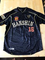 (正日版) Under Armour Baseball  日職 阪神虎 黑色棒球衣 16號 刺繡背章  (日本訂製 )